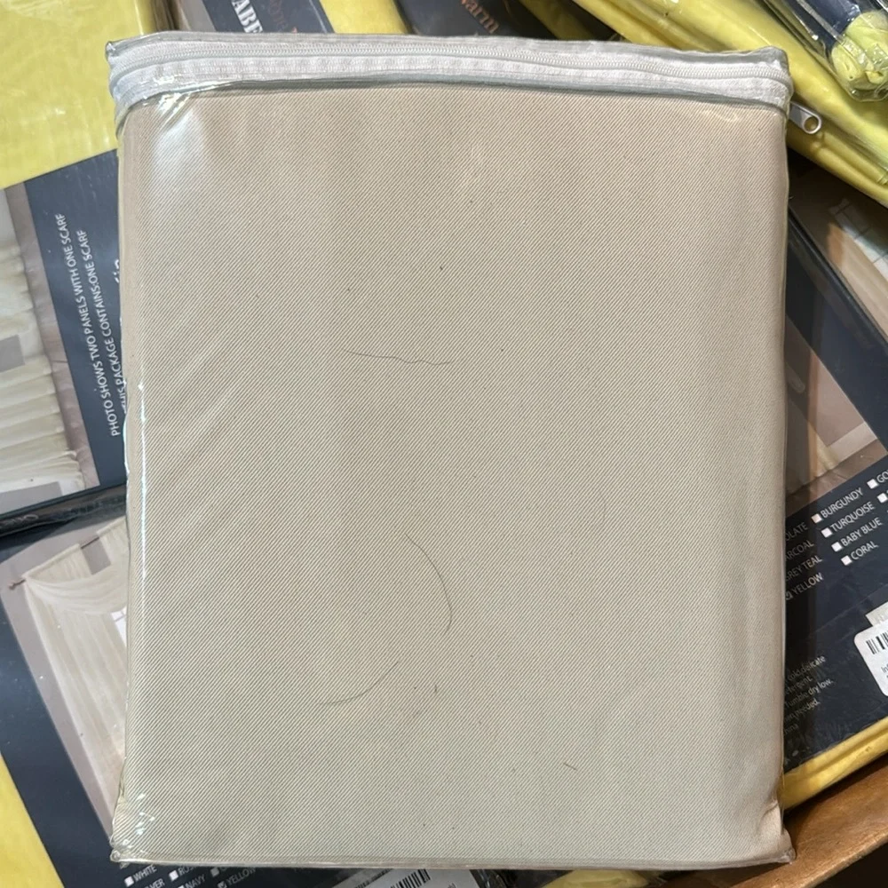 Nicole Ivory 2 blackout window panels with grommets